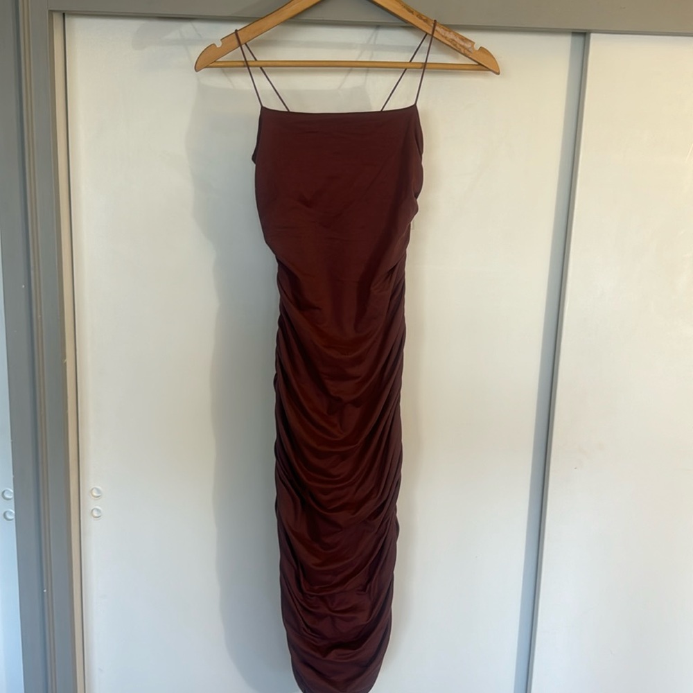 Mauve bodycon mini dress